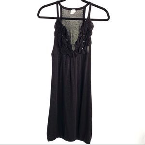 A/X Armani Exchange Black Knit Slip Dress